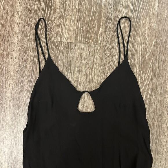 Reformation Black Cutout Slip Mini Dress Size Medium Open Back Double Strap LBD - Picture 3 of 11